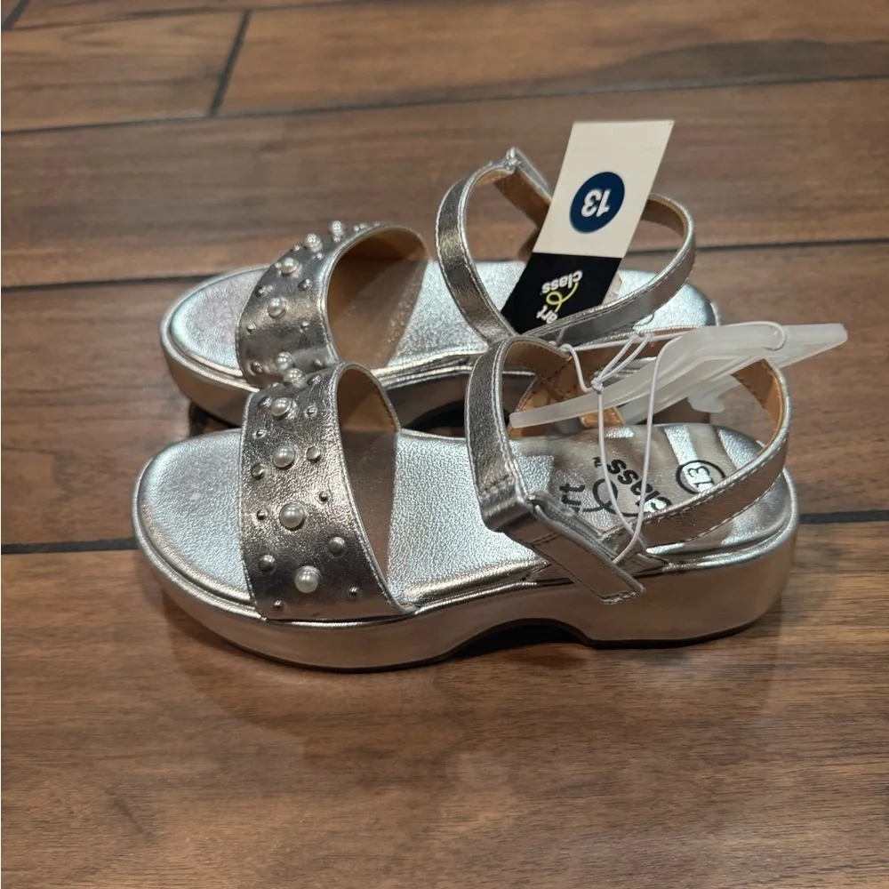 CLASS ART Liana silver studded sandals size 13